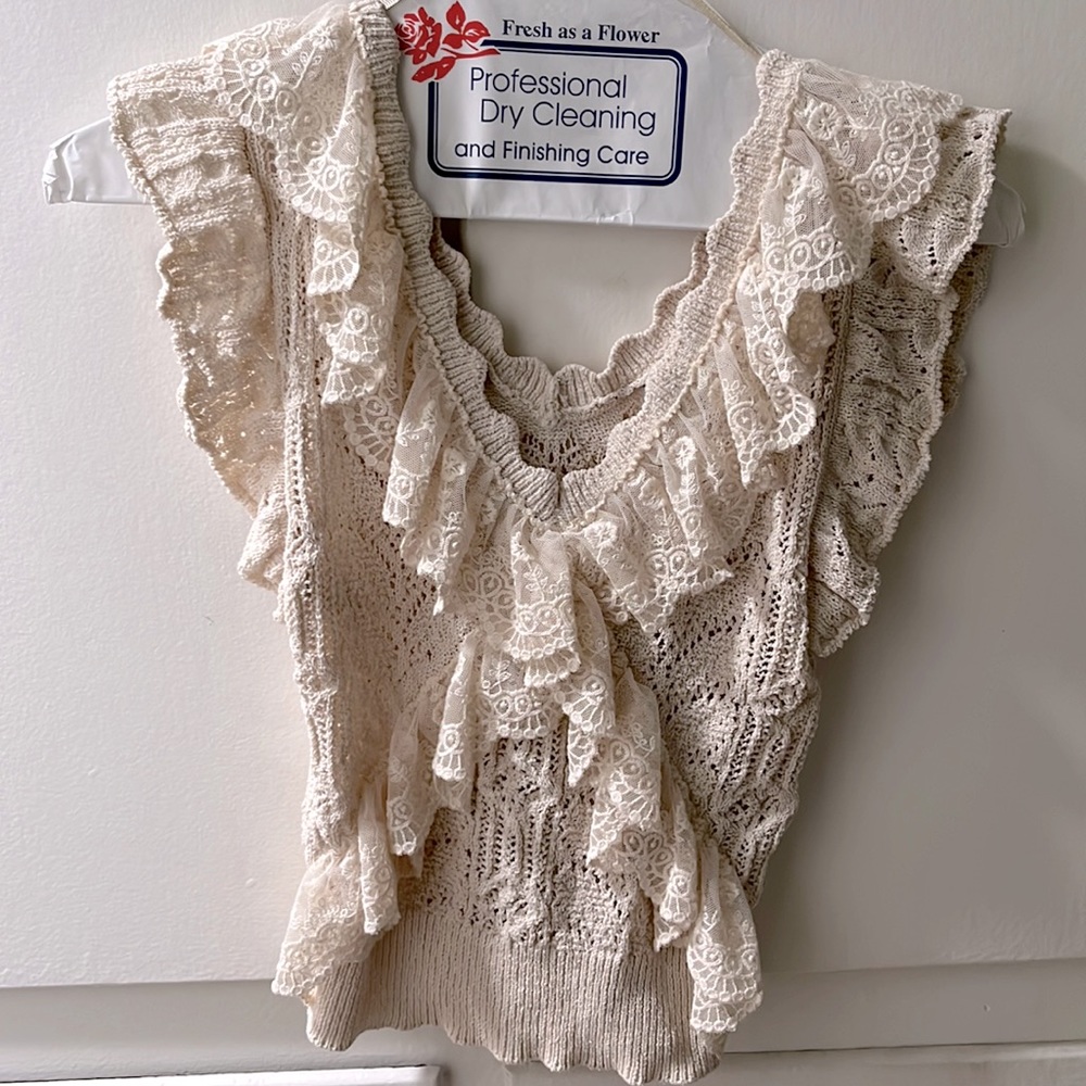 ZARA knitted lace top.